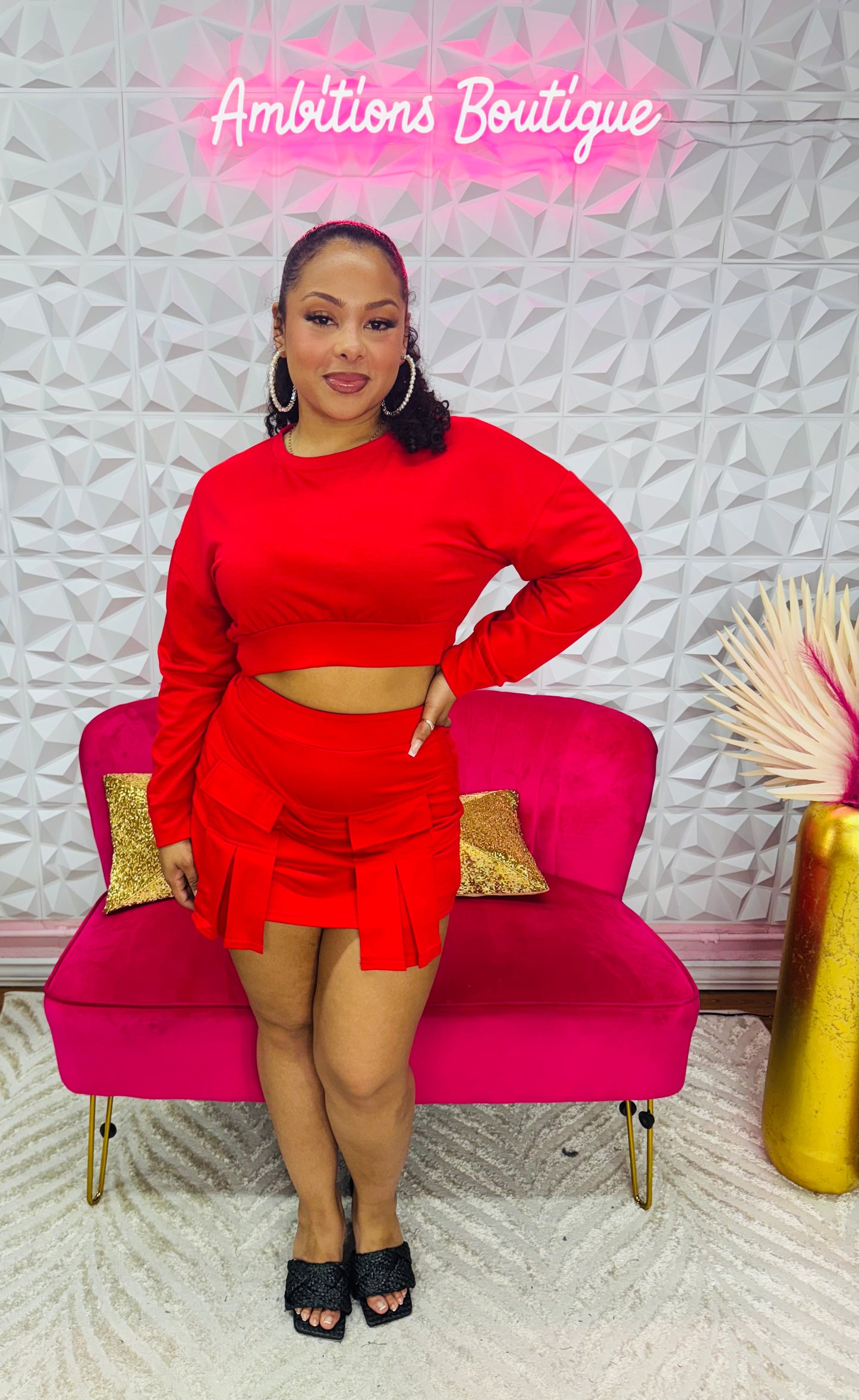 Lady in red set