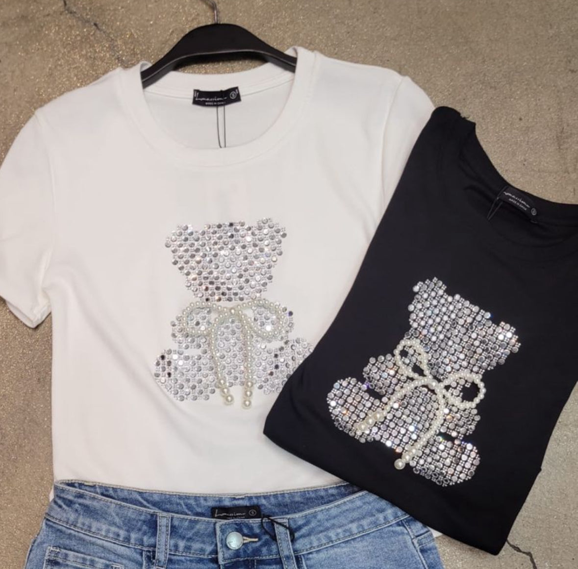 Bling bear top(two colors)