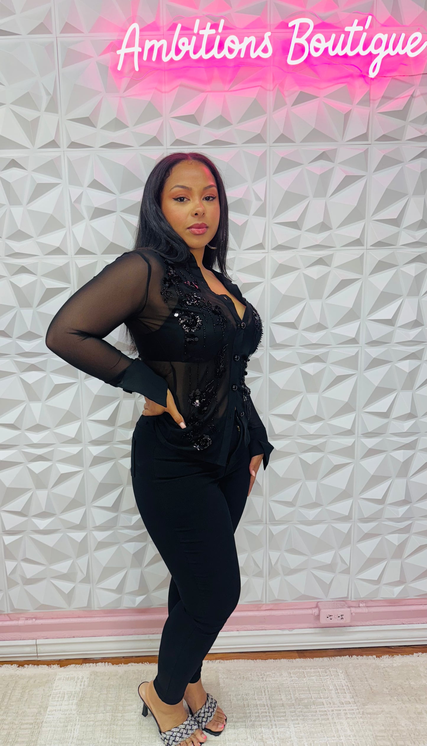 Sheer diva top