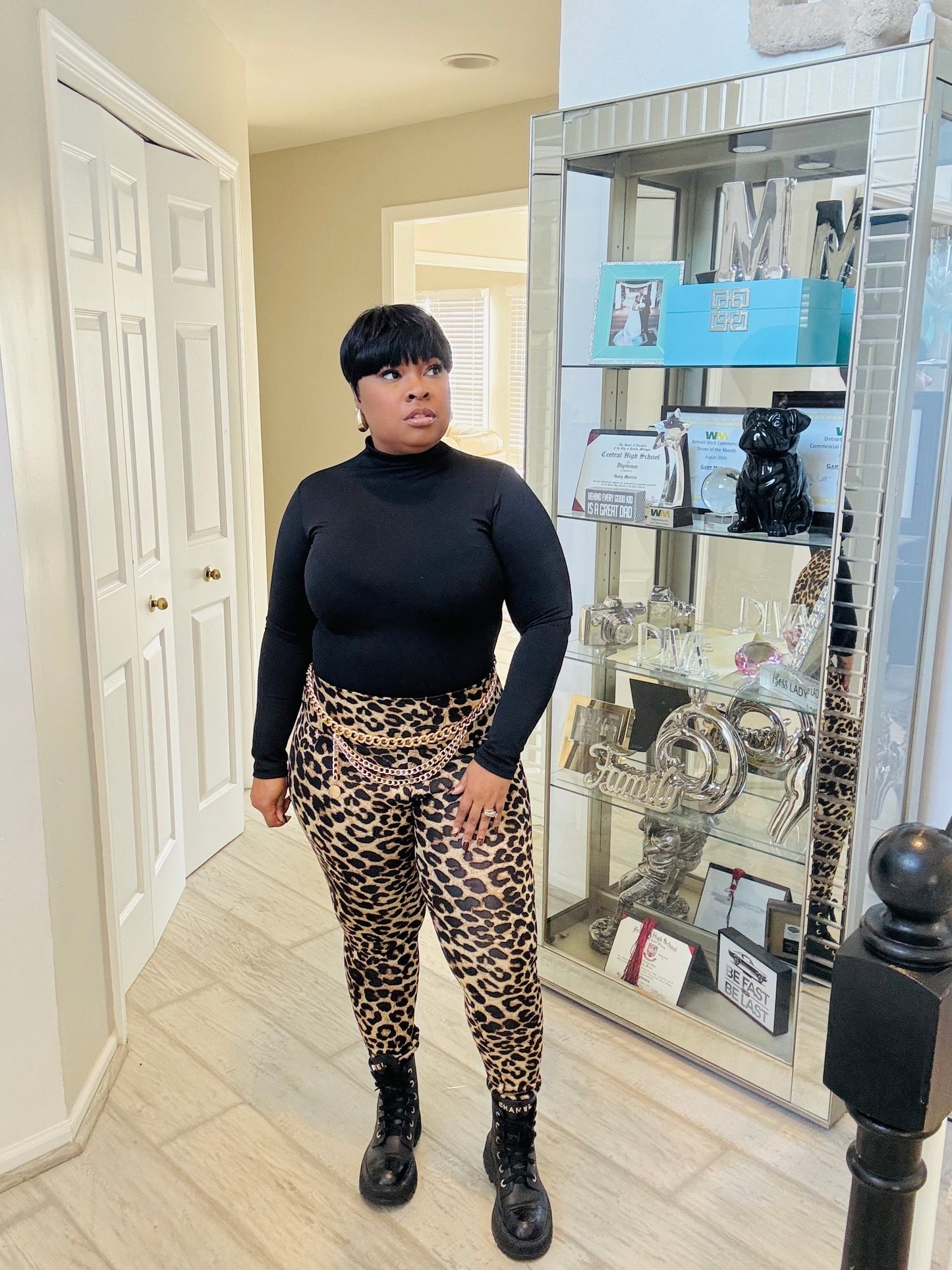 Cheetah girl legging