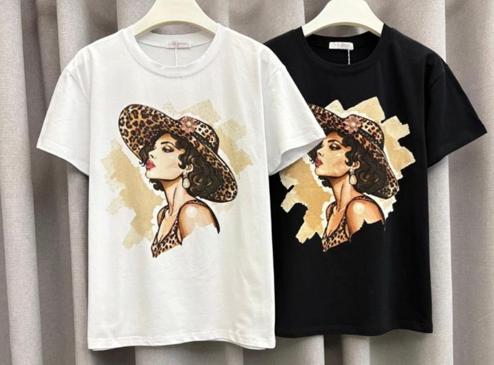 Cheetah diva T-shirt(two colors)