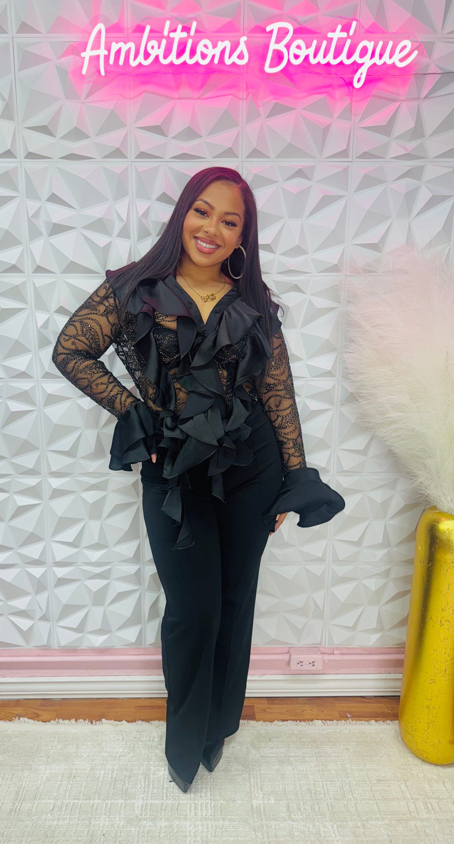 U got the look ruffle top