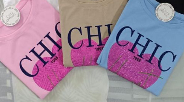 Chic bling T-shirt(three colors)
