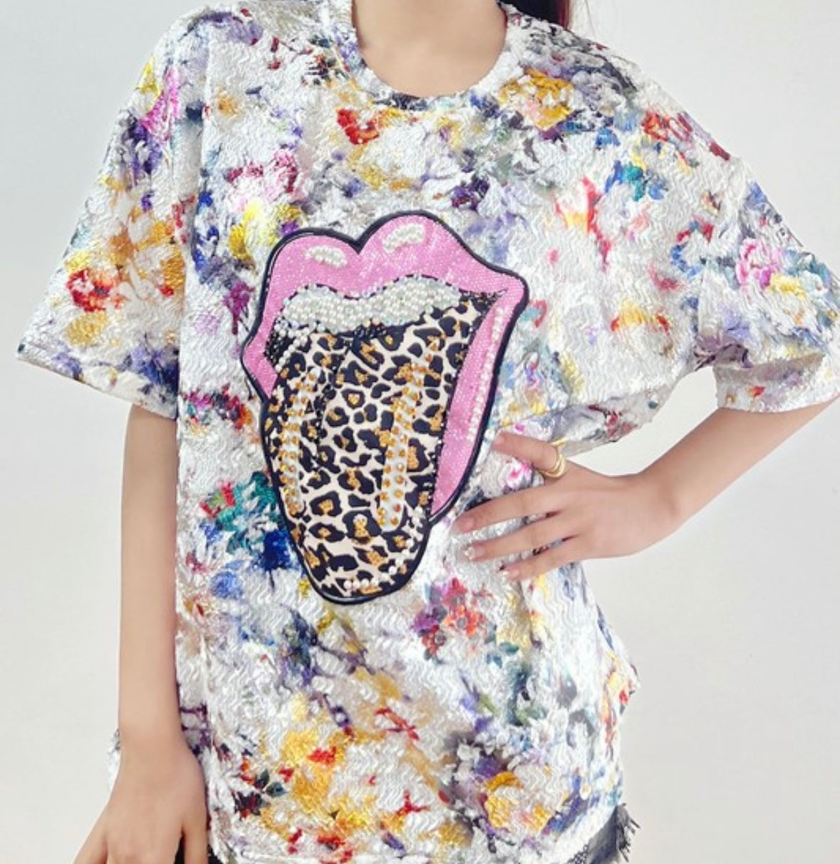 So rad graphic bling top