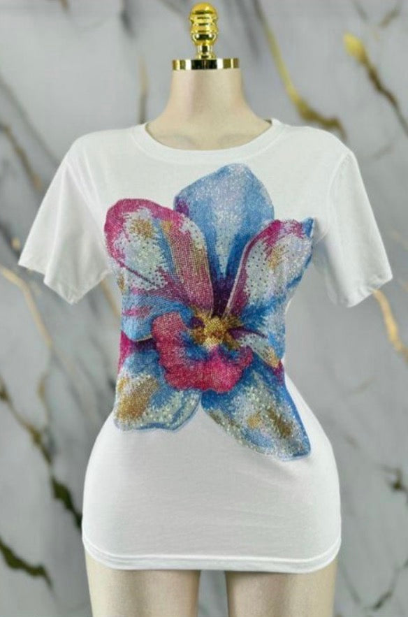 Bloom bling T-shirt(two colors)