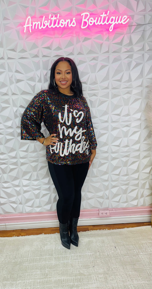Confetti birthday top
