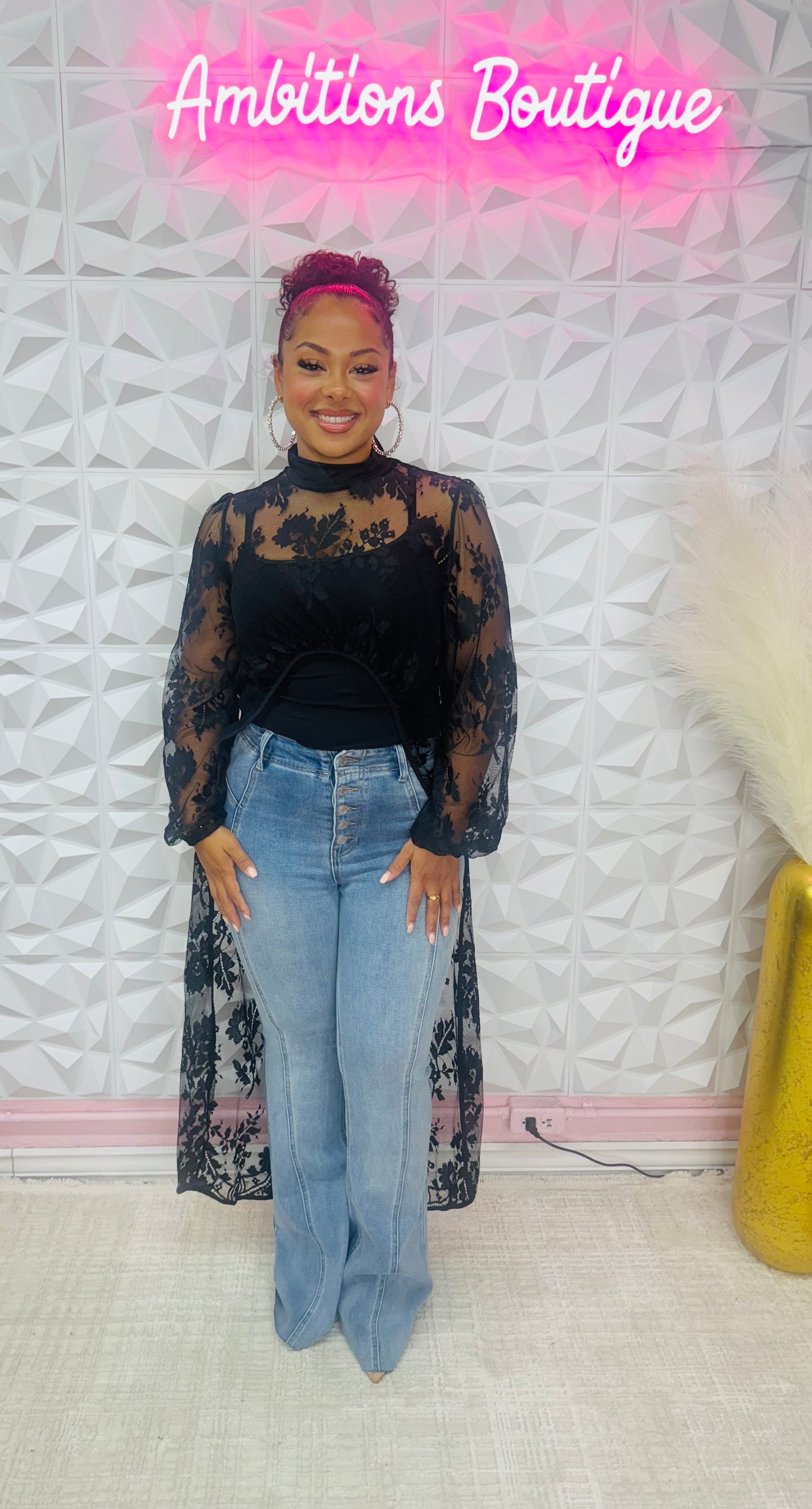 Lace me baby top