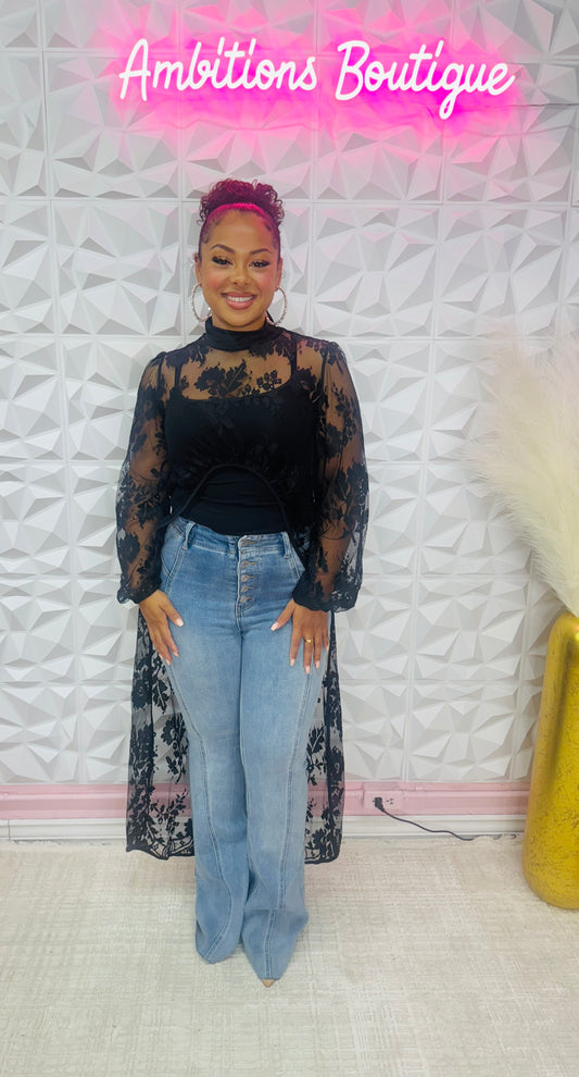 Lace me baby top