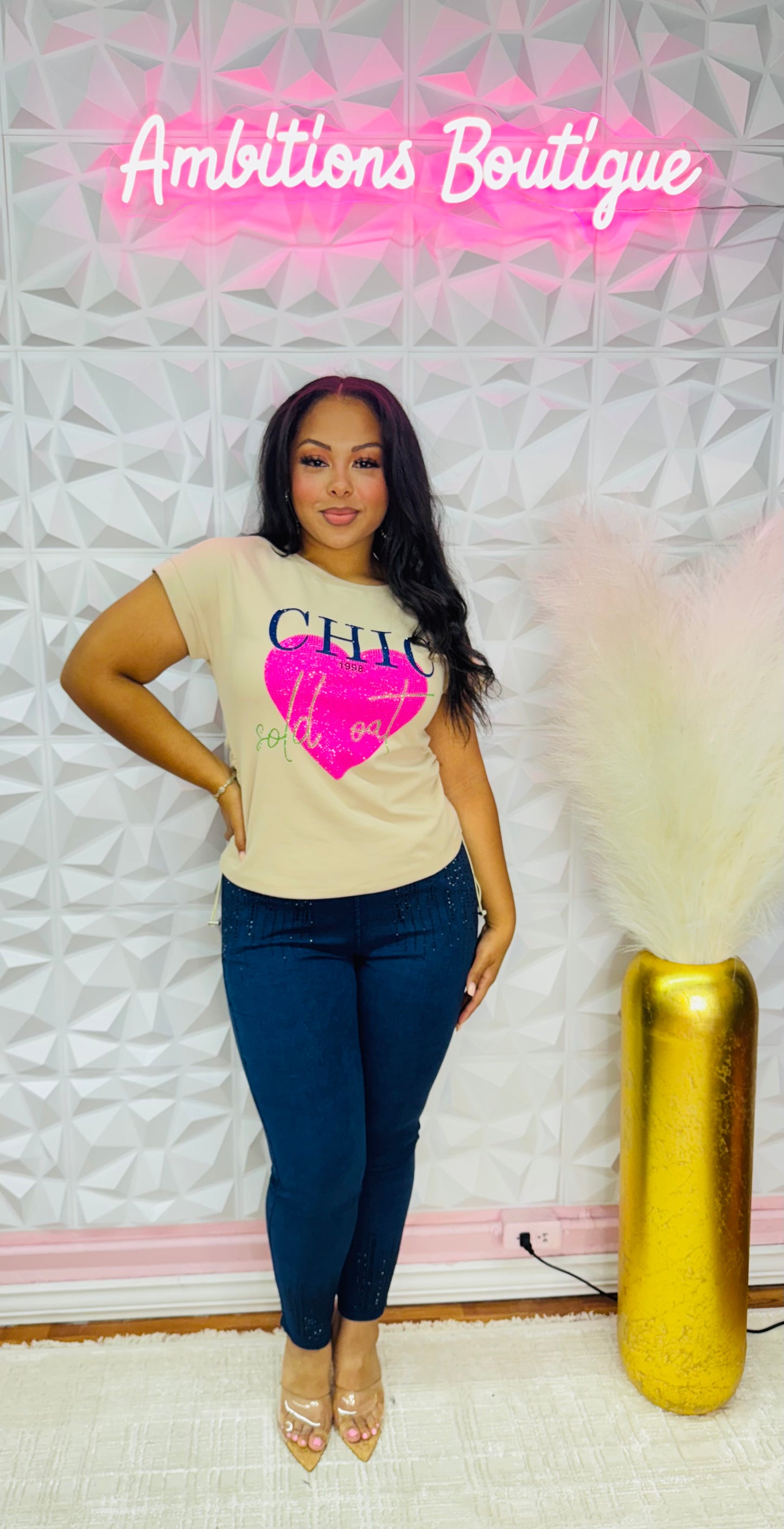 Chic bling T-shirt(three colors)