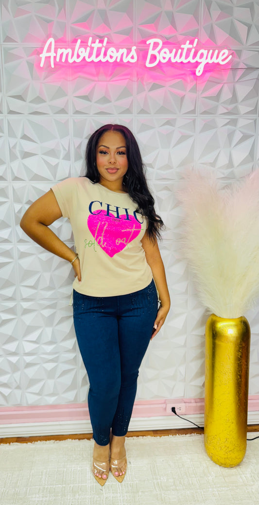Chic bling T-shirt(three colors)