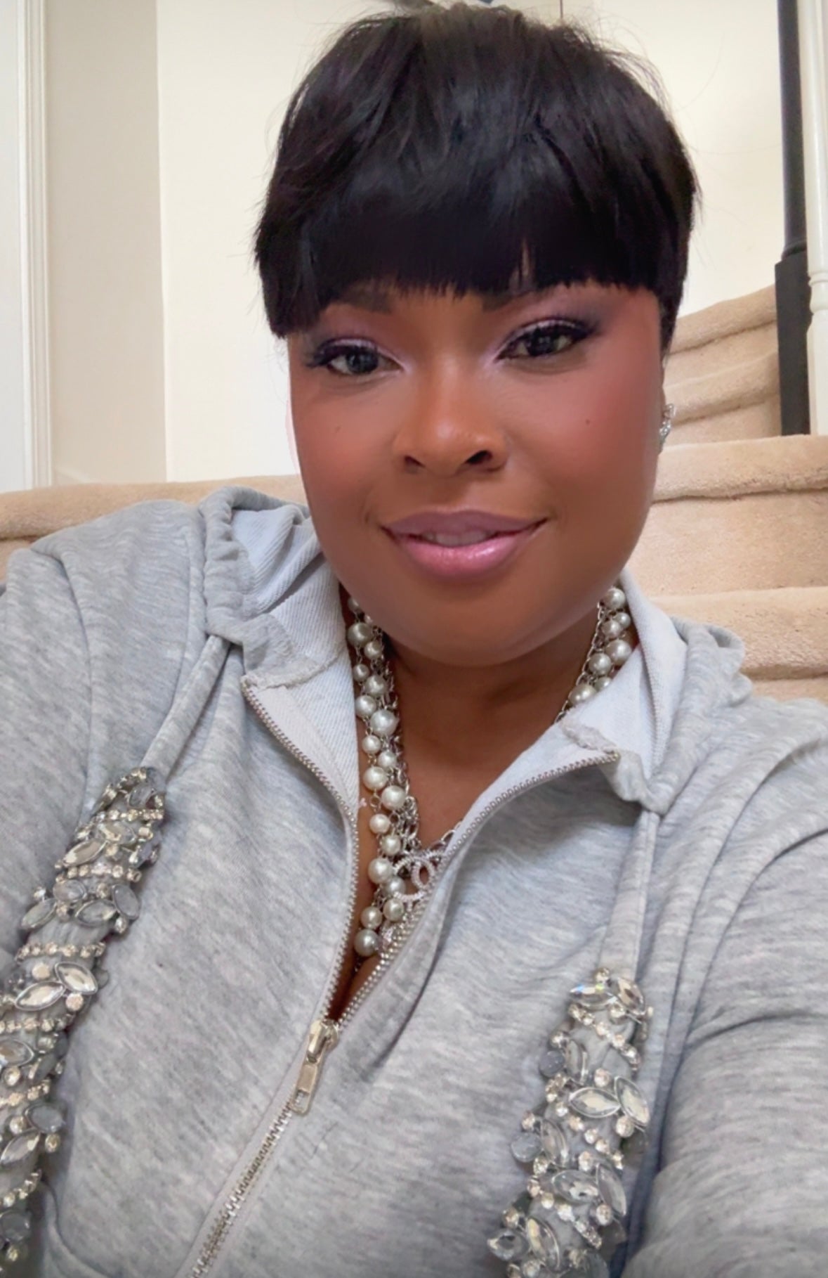 Up a notch rhinestone hoodie