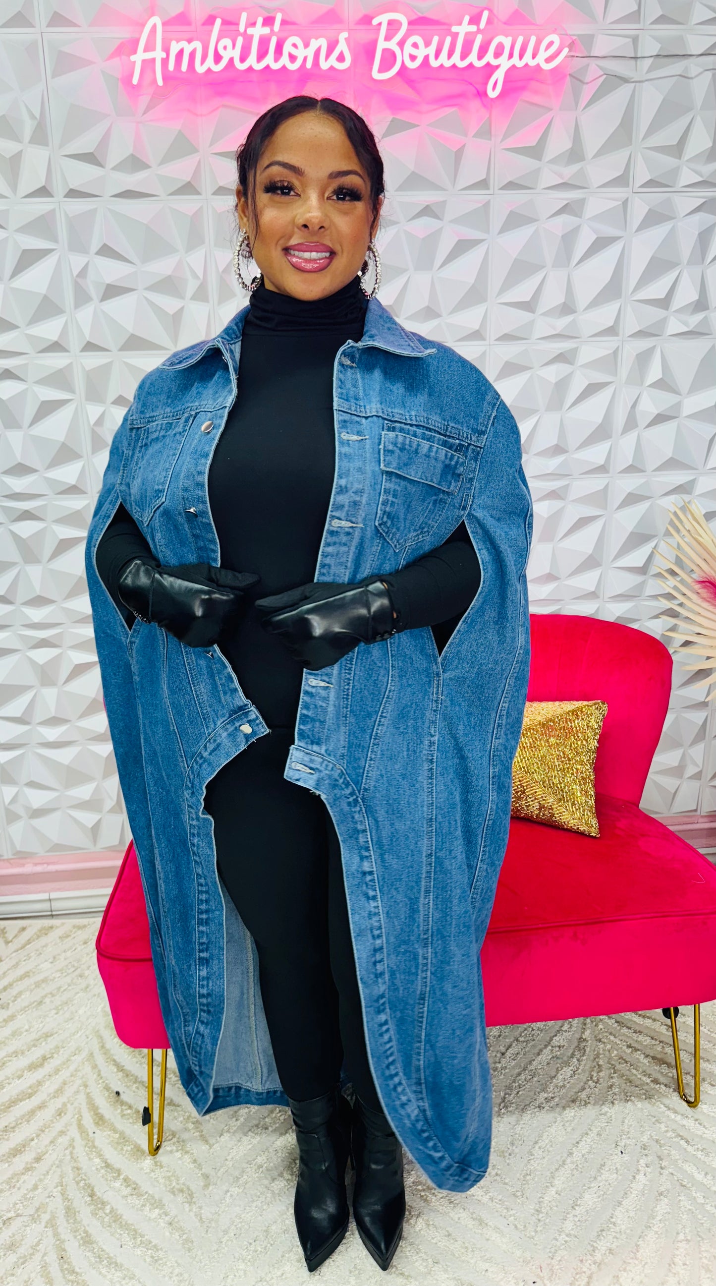 Yaaassss denim cape jacket