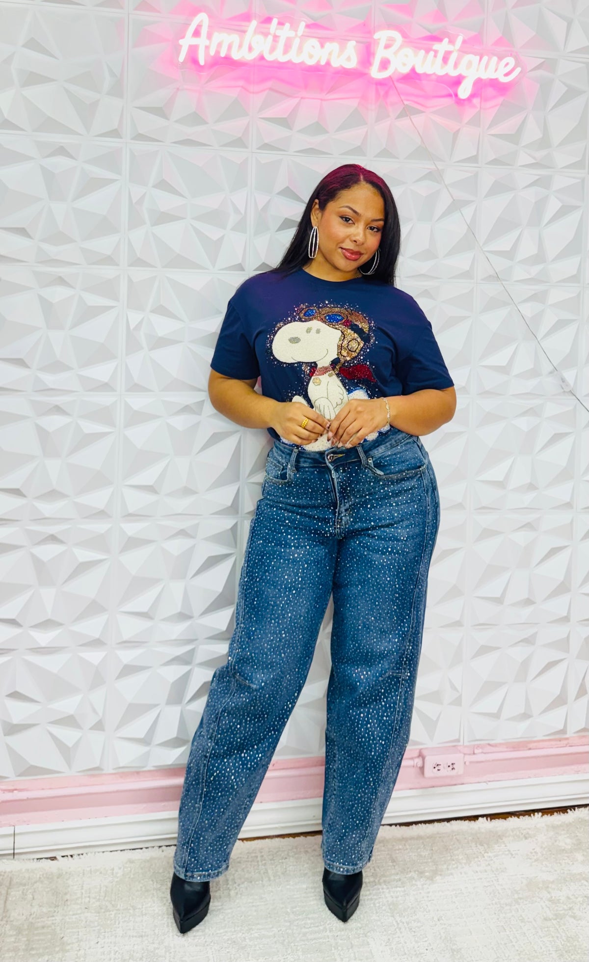 Bling barrel jeans