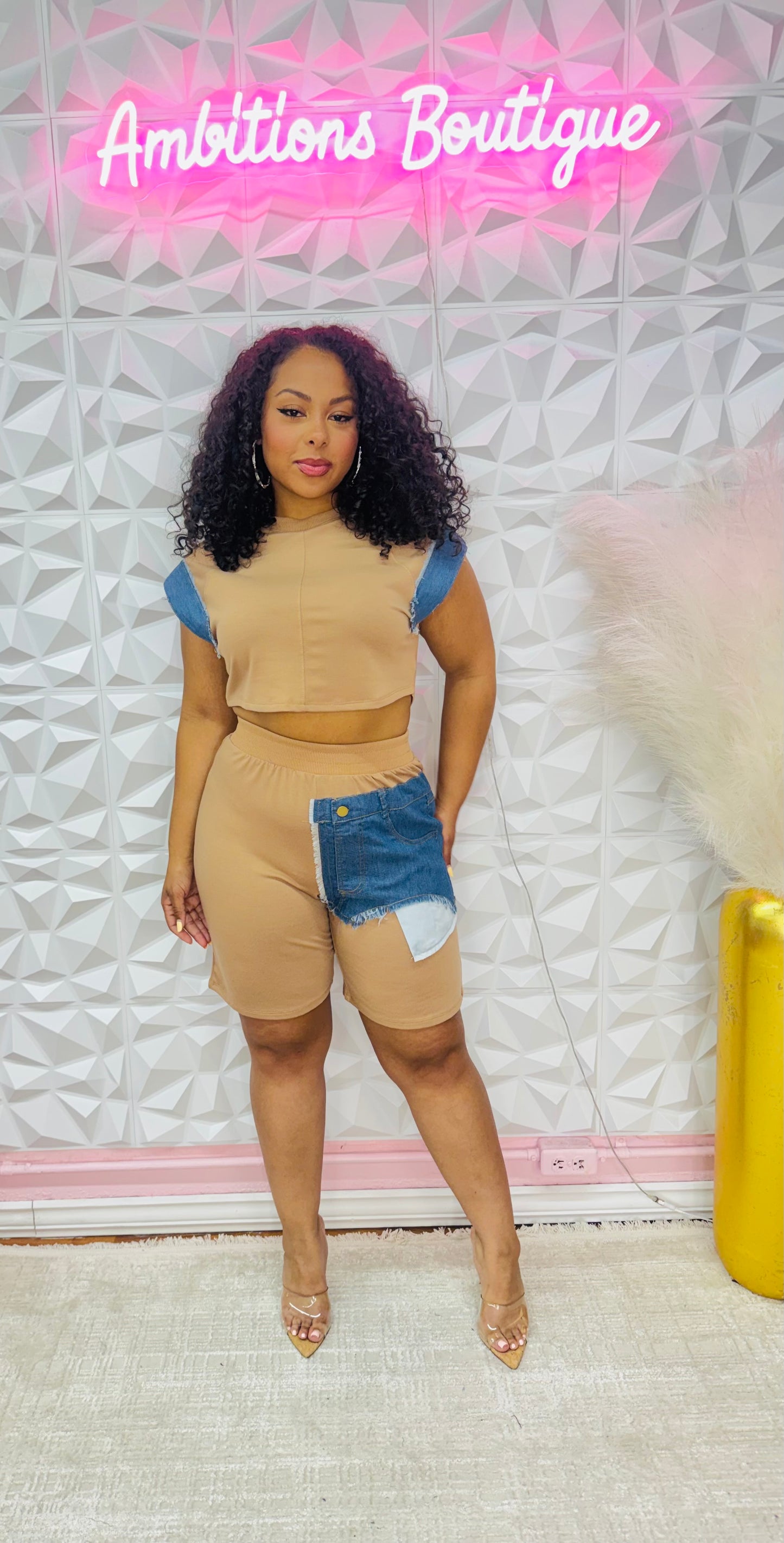 Denim duo set