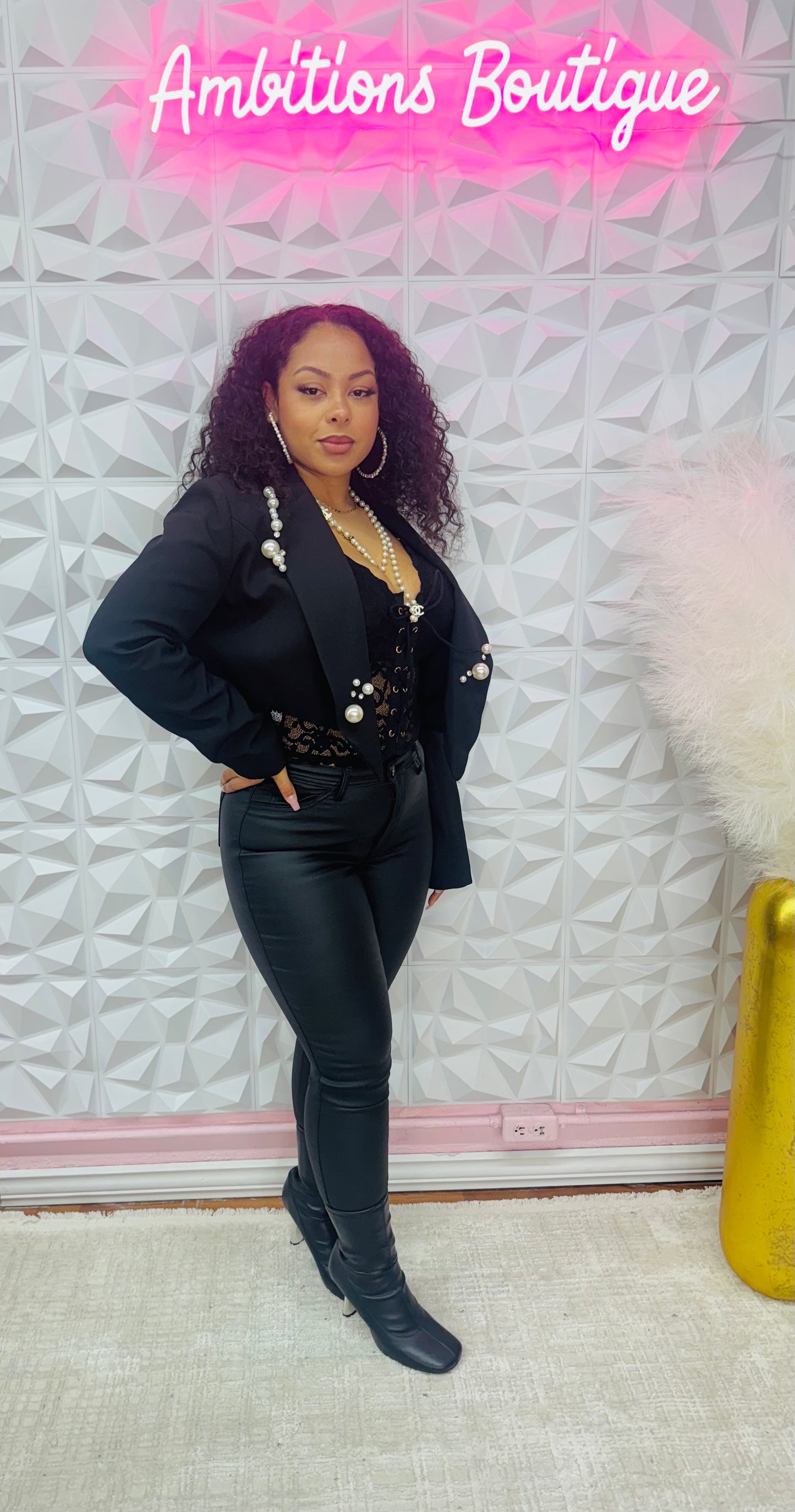 Girls love pearl blazer