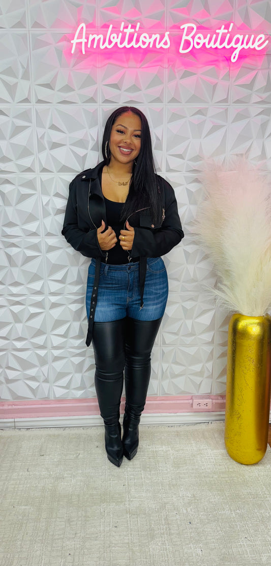Thigh high jeans(P355)
