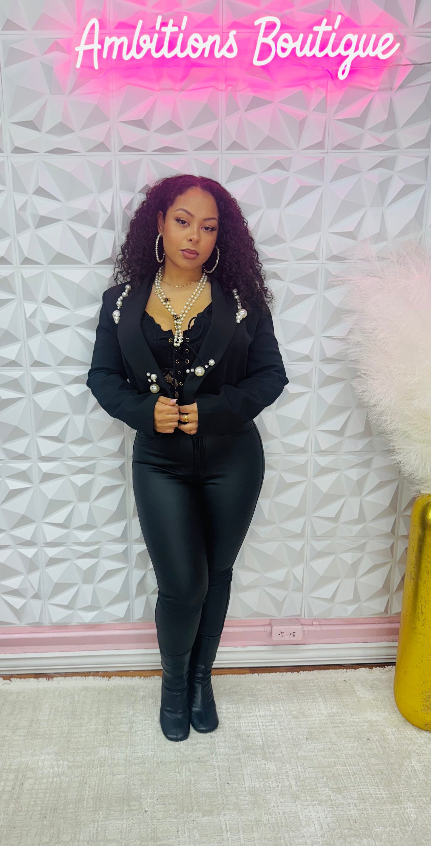 Girls love pearl blazer