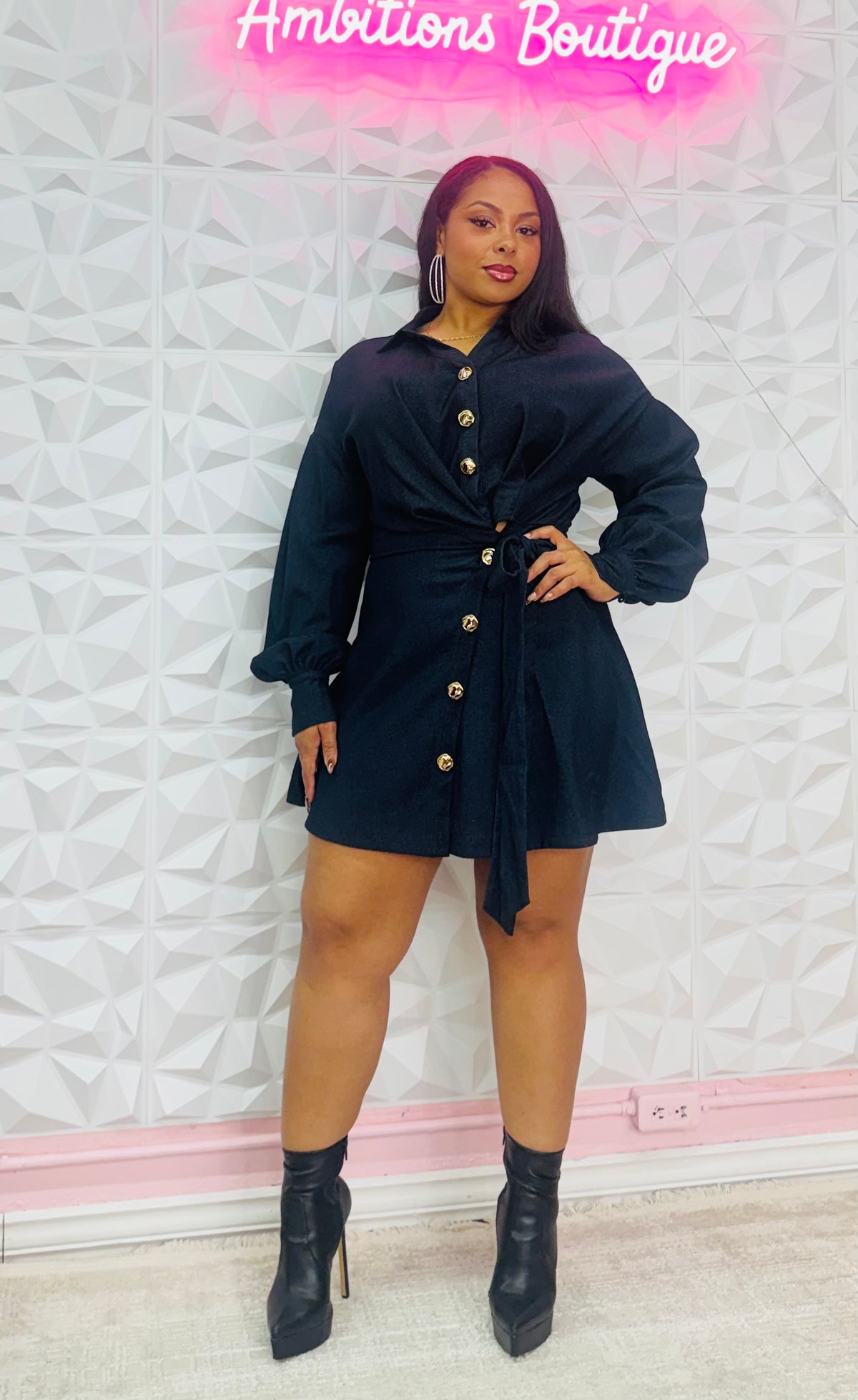 Denim like dress