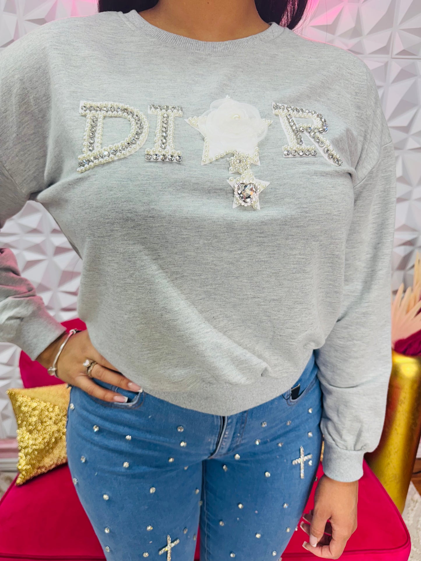 Diamonds and pearls sweater(two colors)