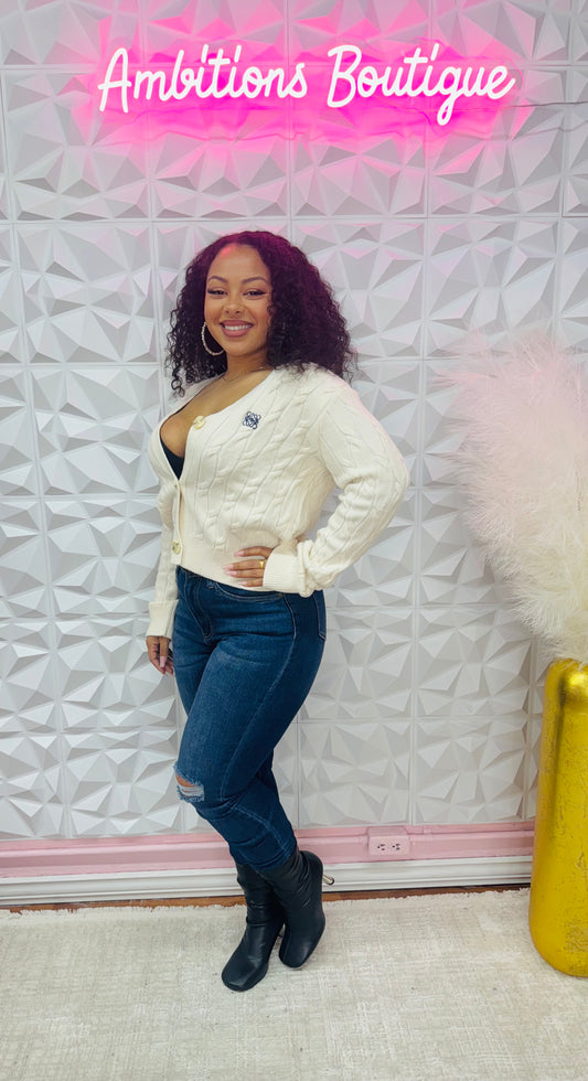 Luxurious cable knit sweater