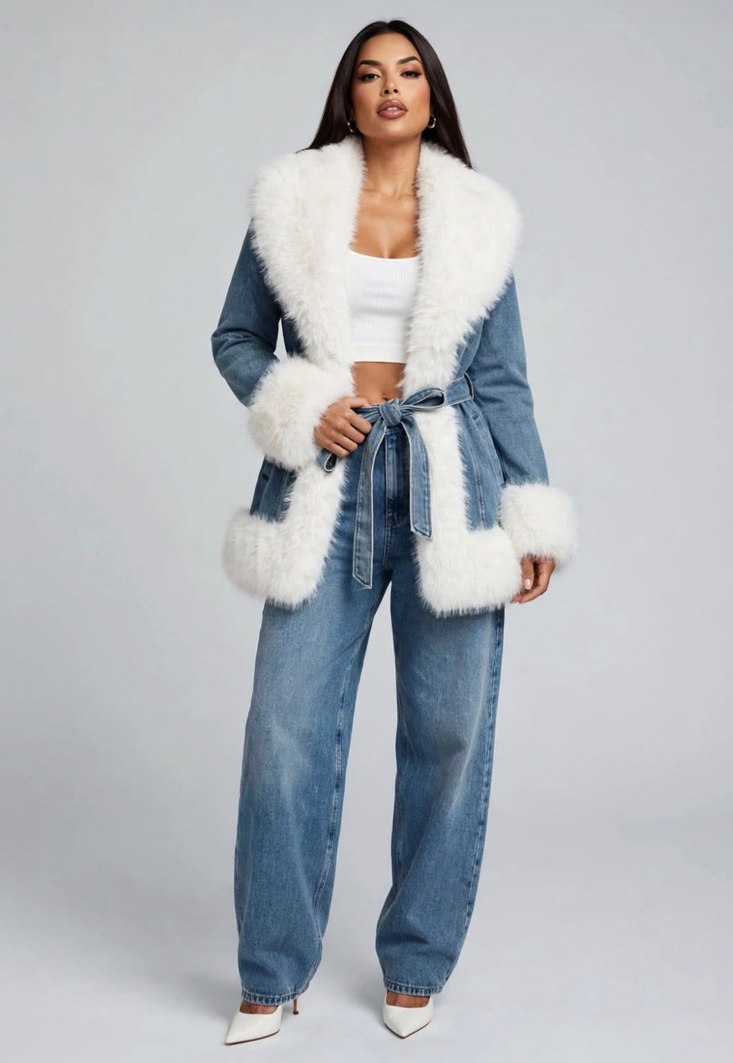 Denim diva coat