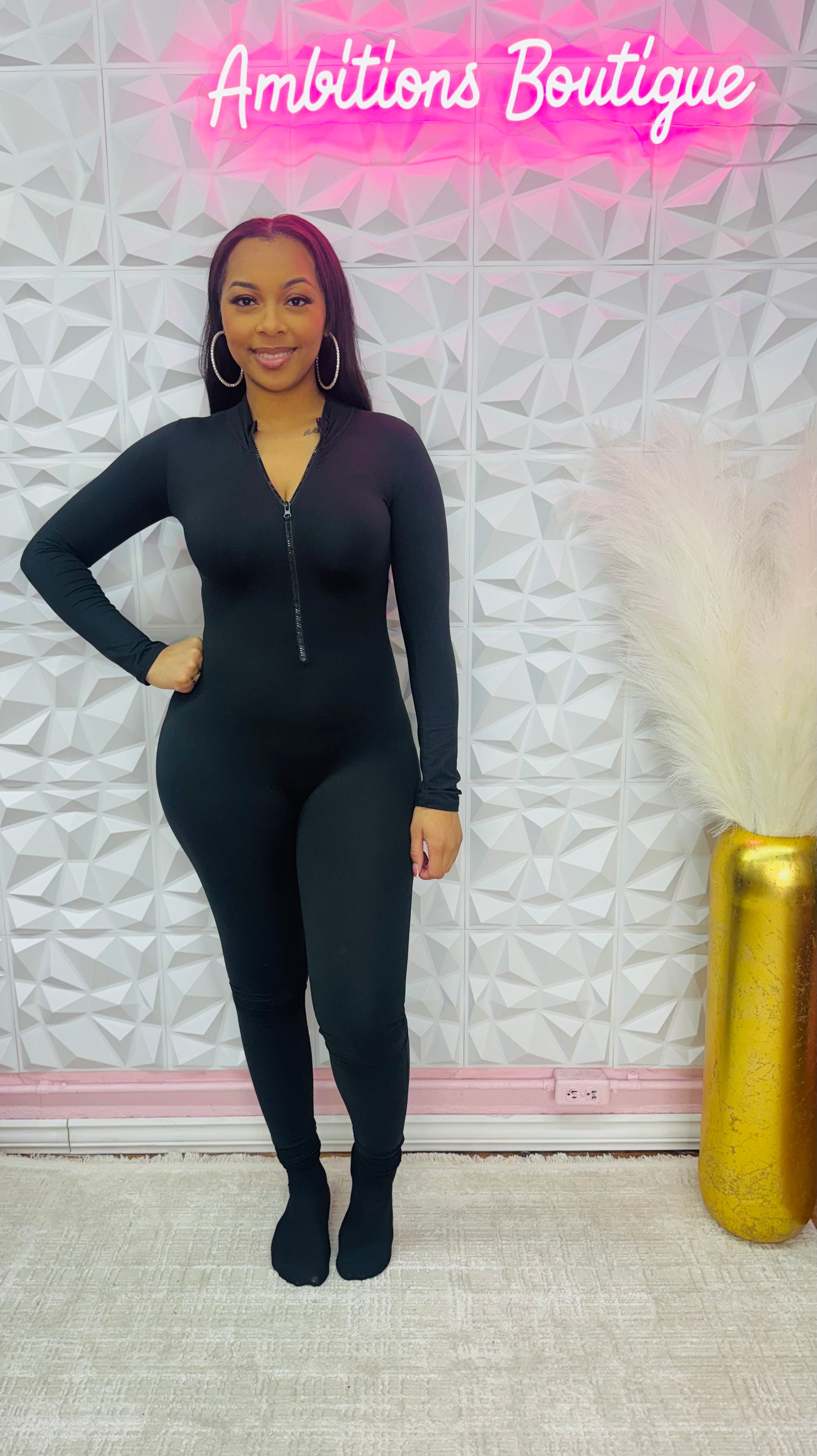 Zip up jumpsuit