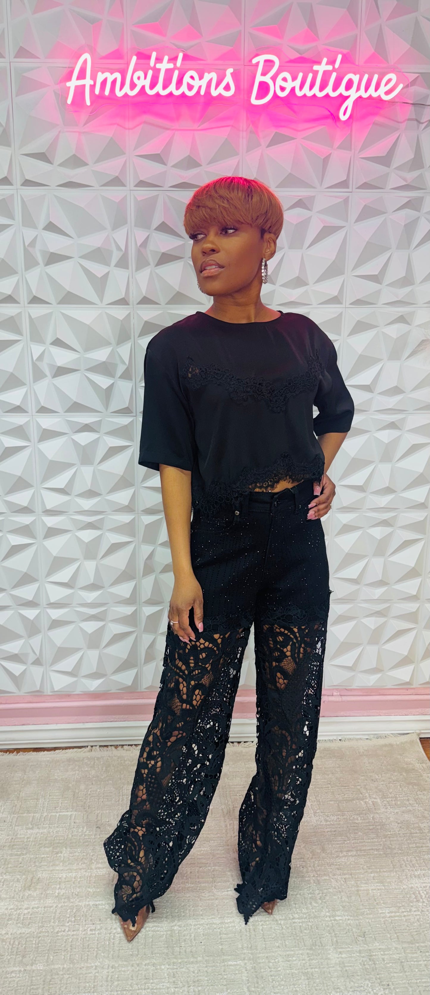 Lace me jeans