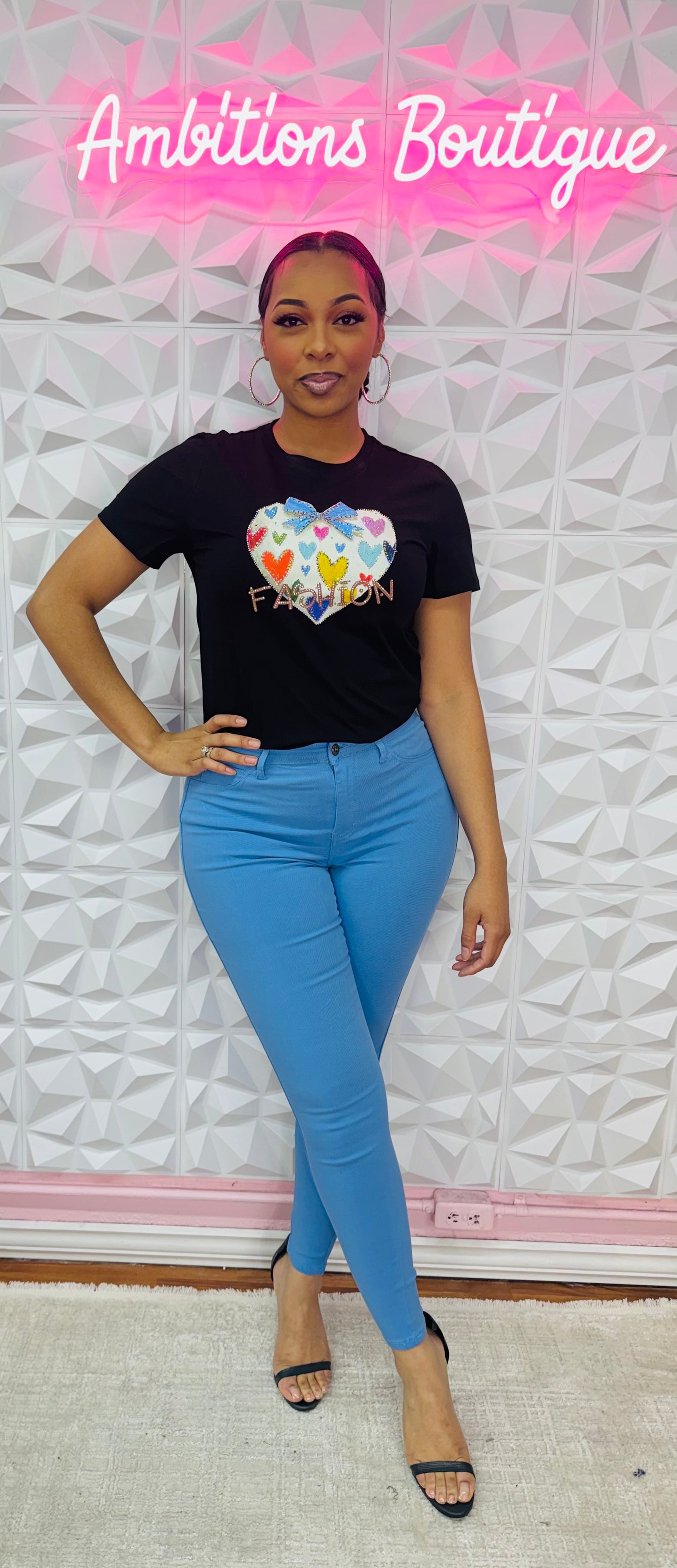 Fashion love T-shirt(two colors)