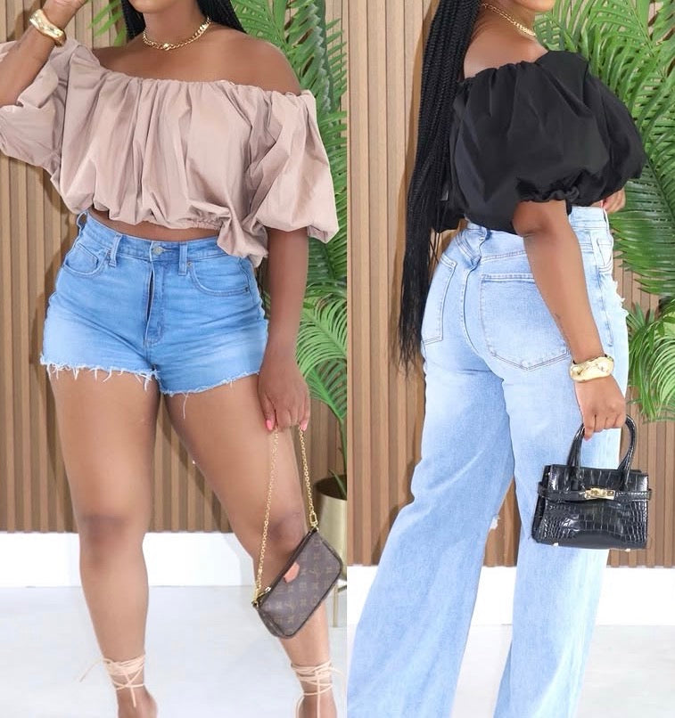 Cold shoulder top(two colors)