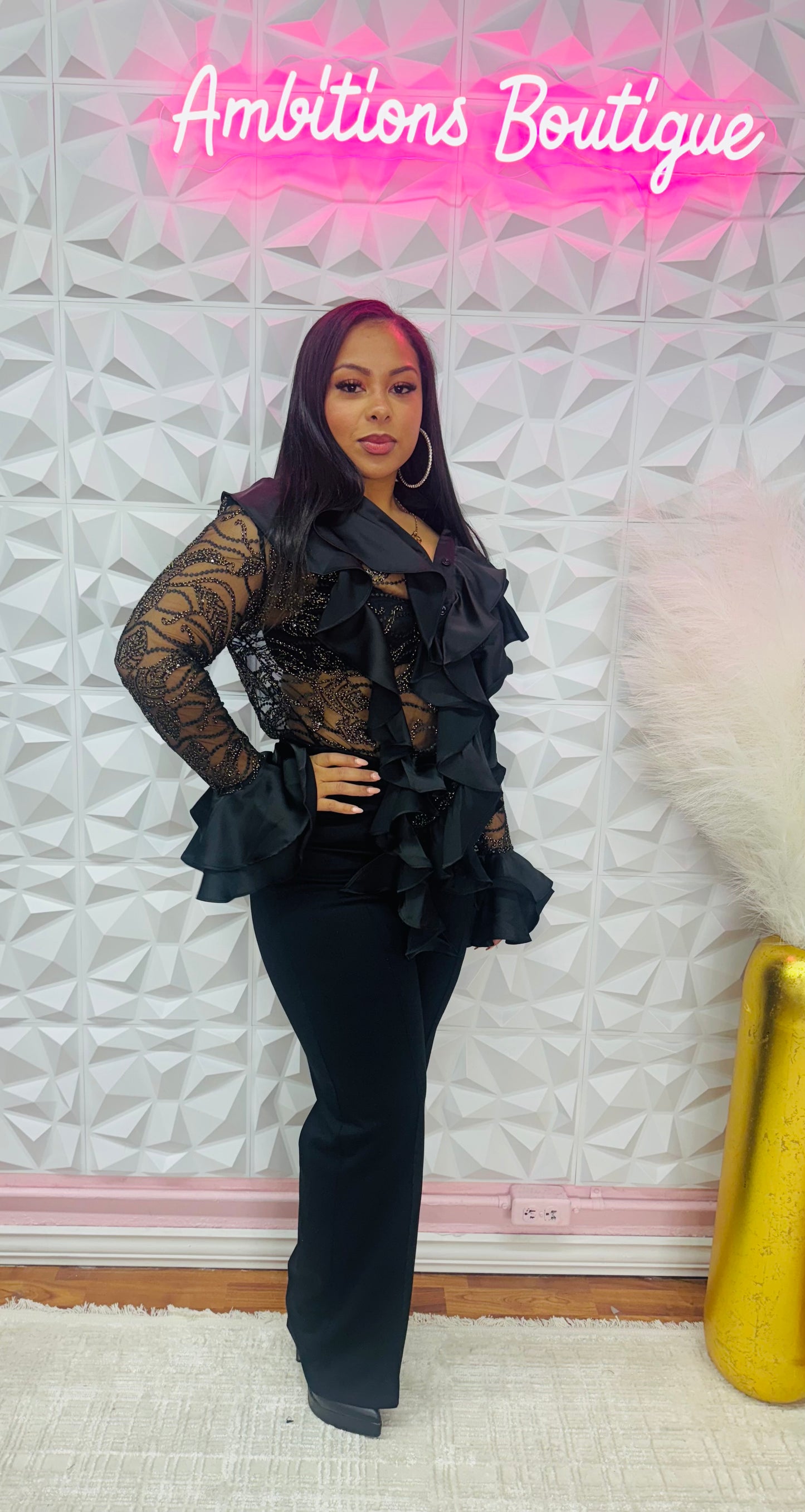 U got the look ruffle top