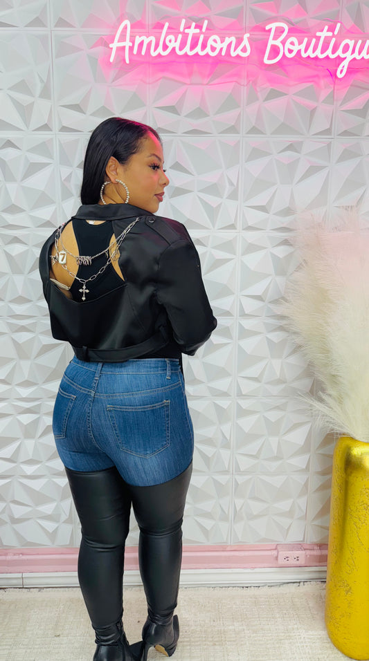 Got your back moto jacket
