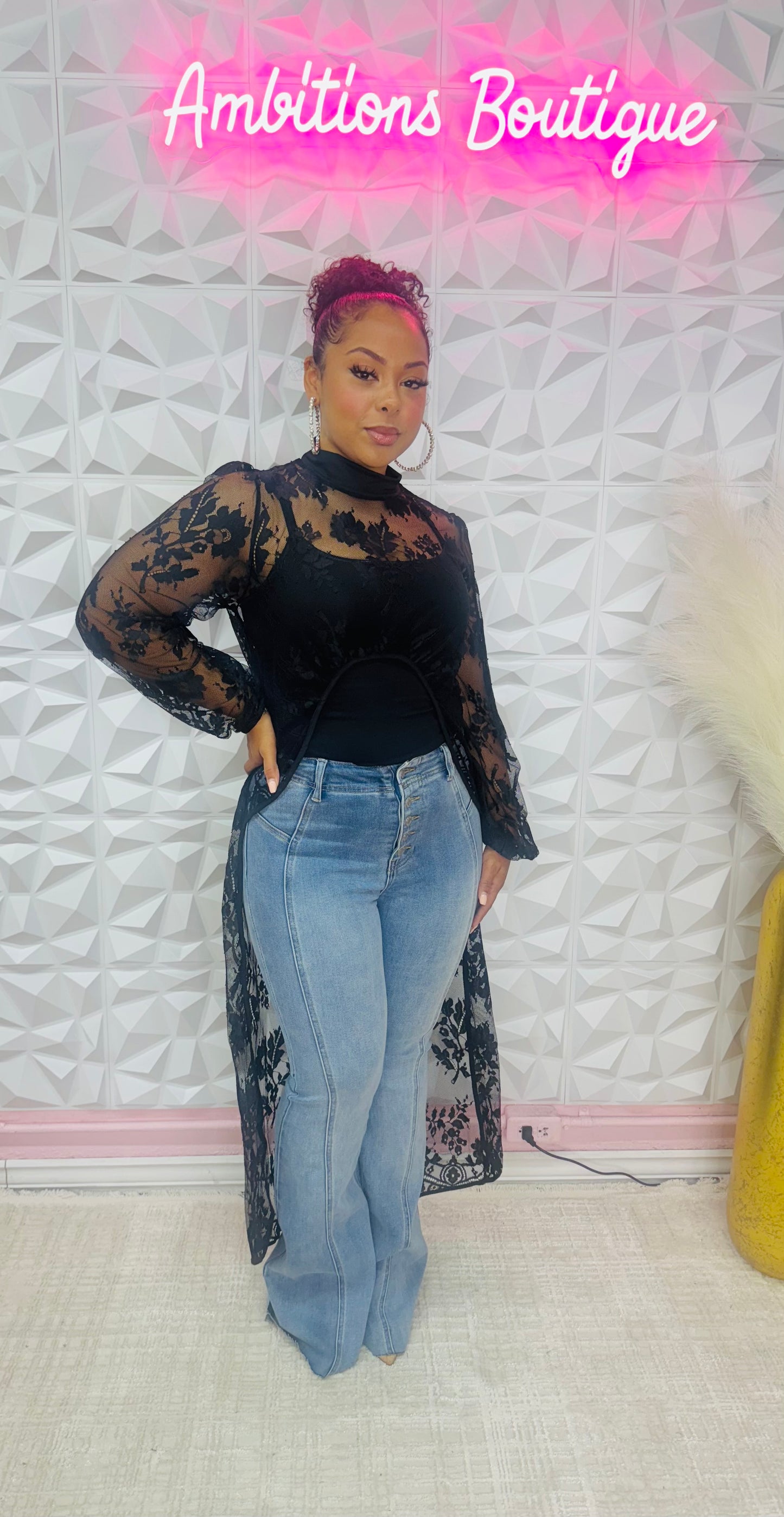 Lace me baby top