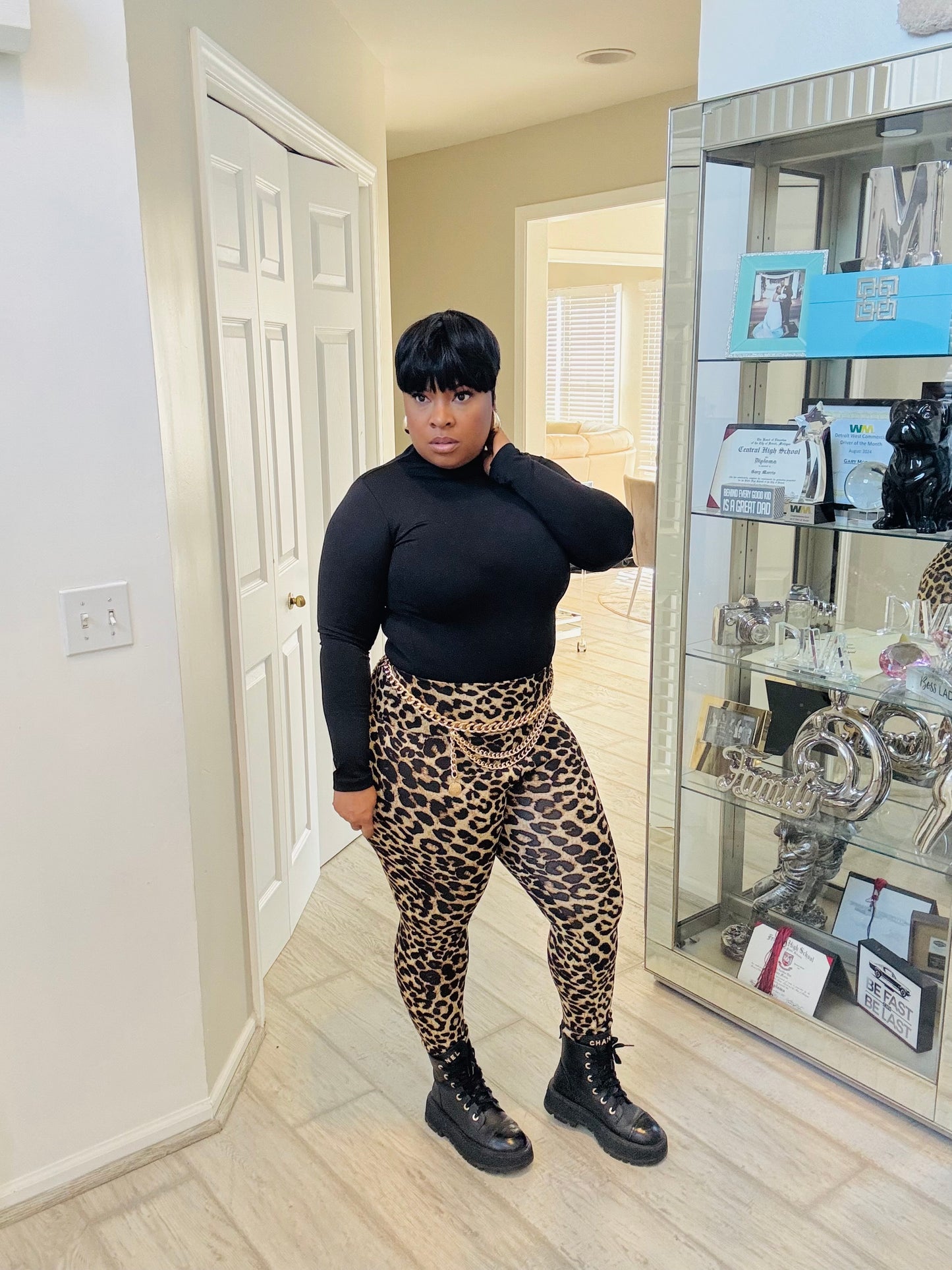 Cheetah girl legging