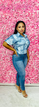 Load image into Gallery viewer, Dream denim top
