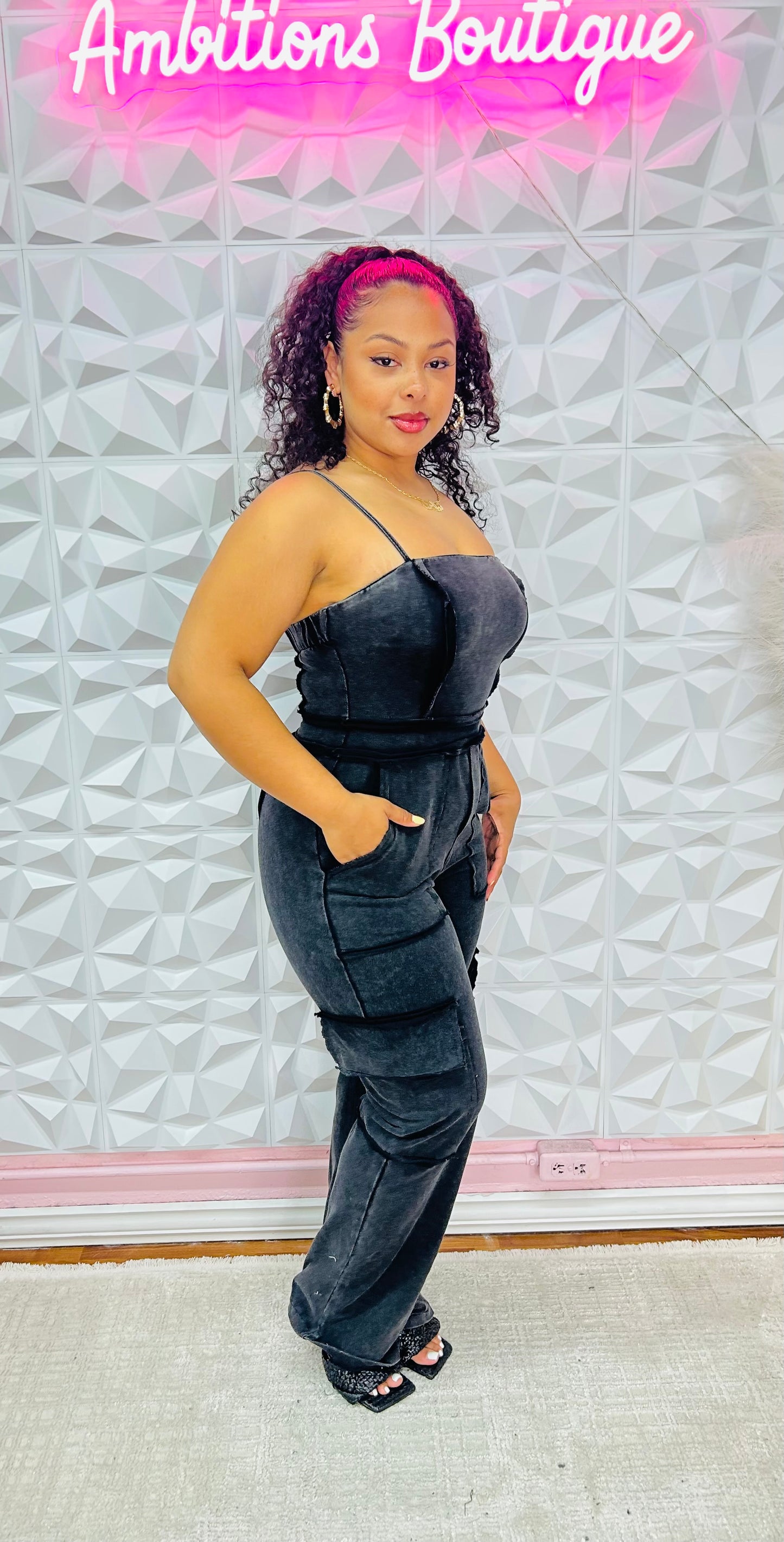Chill cargo jumpsuit