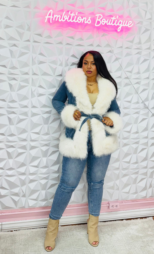 Denim diva coat