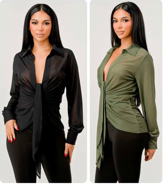 Draped out top(two colors)