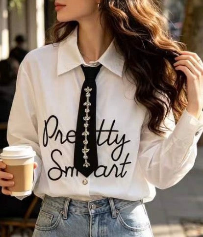 Pretty smart top and tie