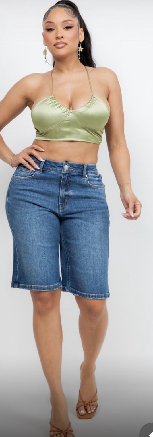 Premium denim shorts