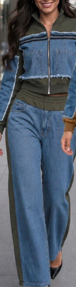 Denim diva set(three colors)