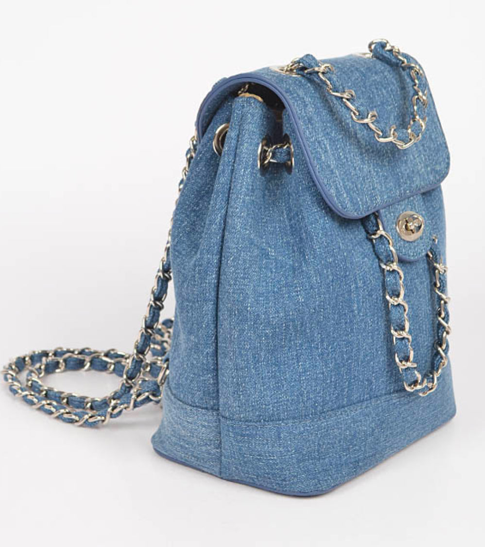 Denim backpack(two colors)