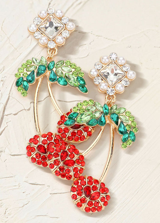 Cherry drop earrings