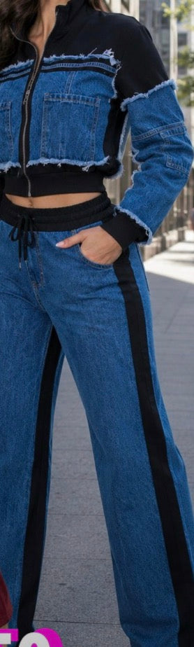 Denim diva set(three colors)