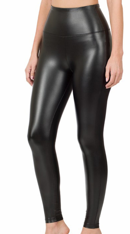 Foxy faux leather leggings