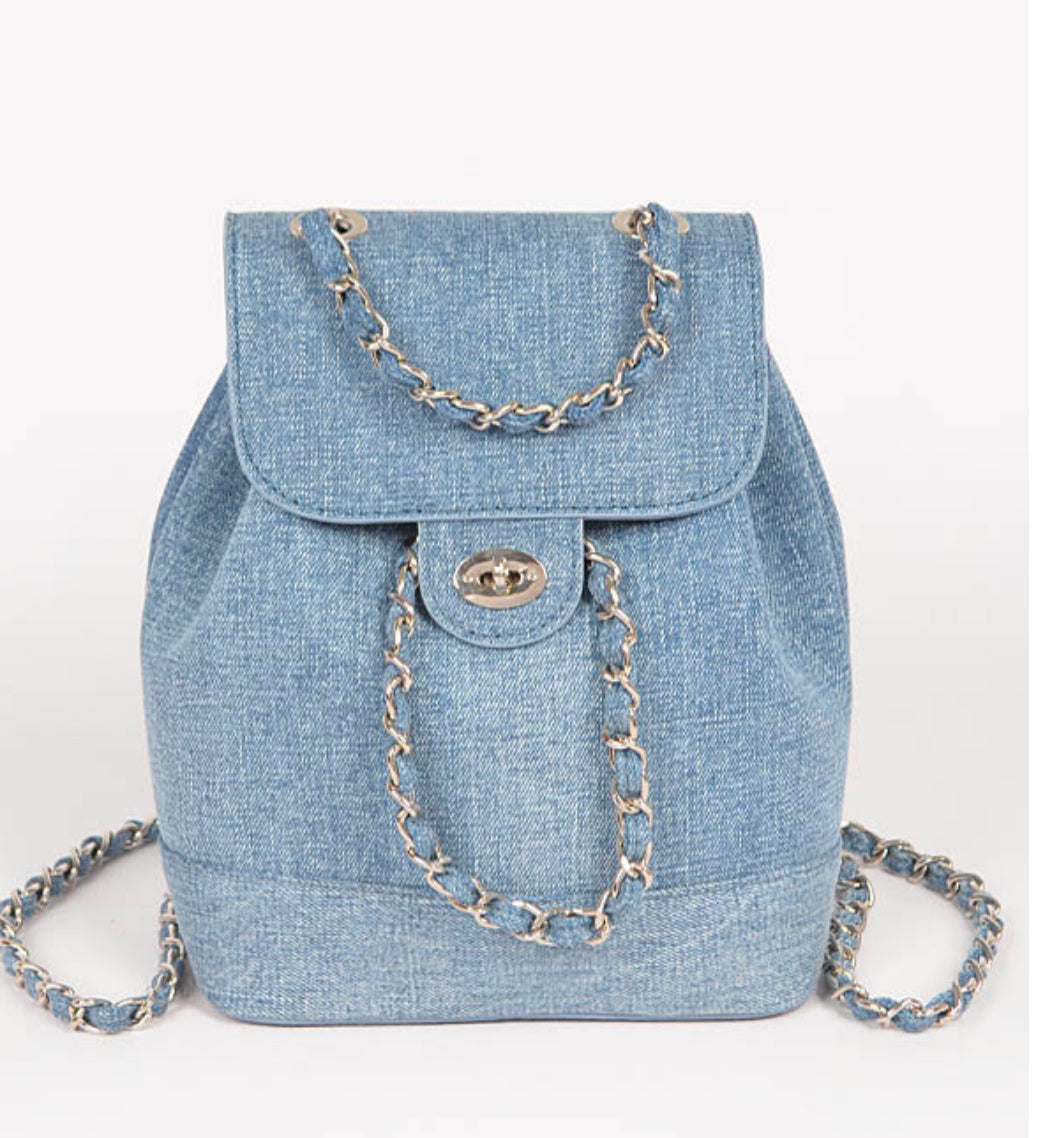 Denim backpack(two colors)