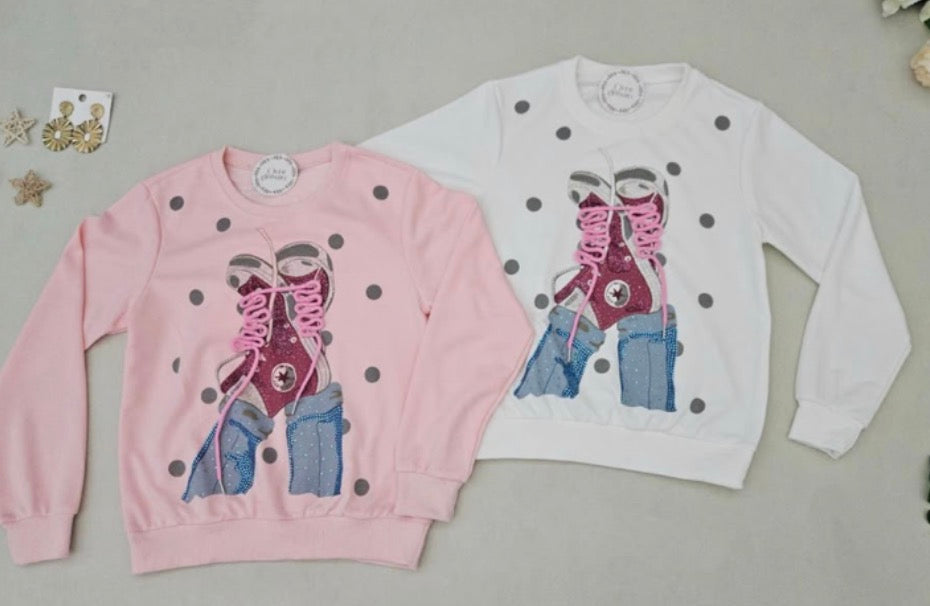 Lace me sweatshirt