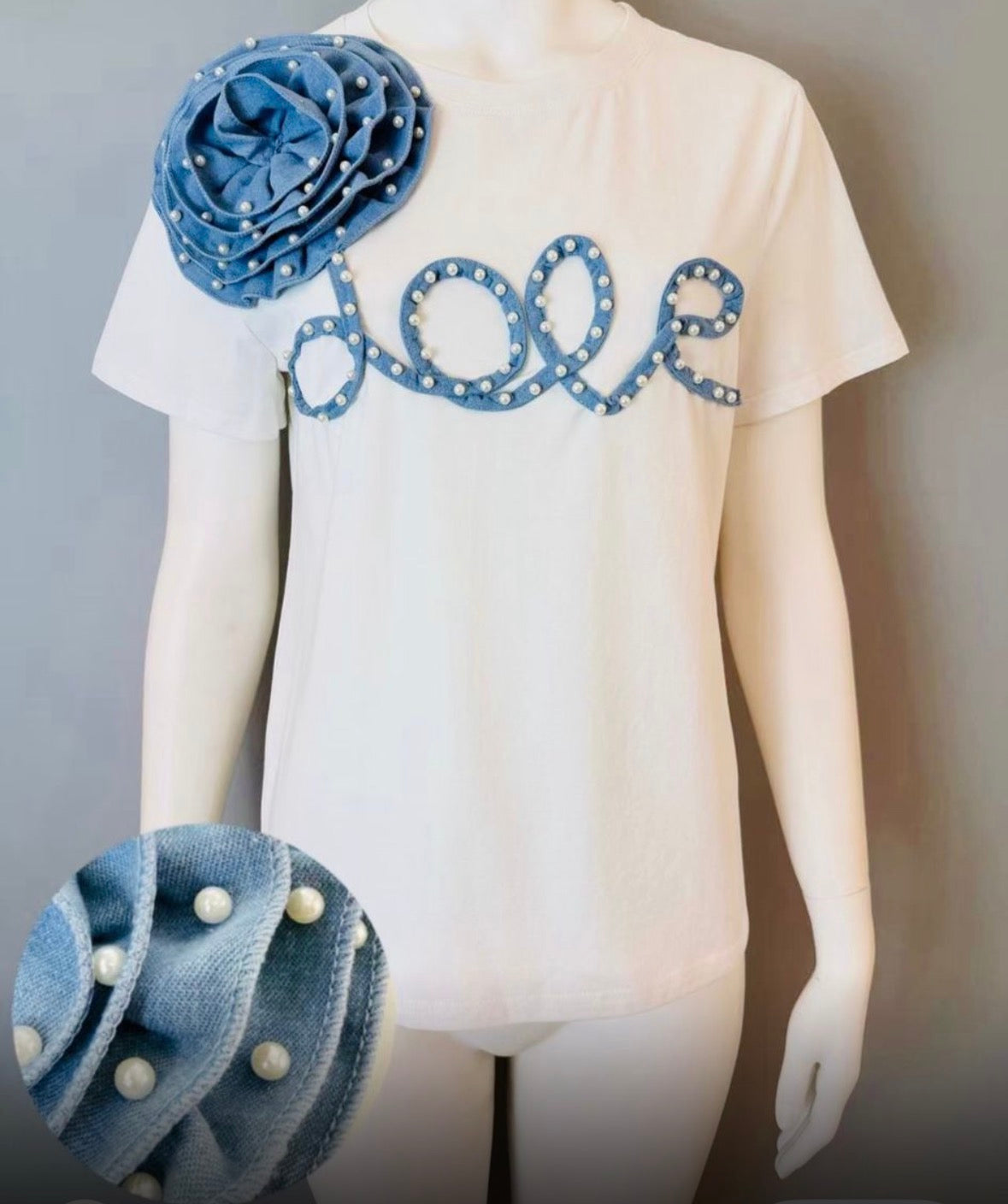 Denim love T-shirt