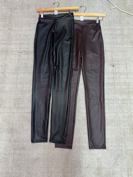 Faux leather leggings