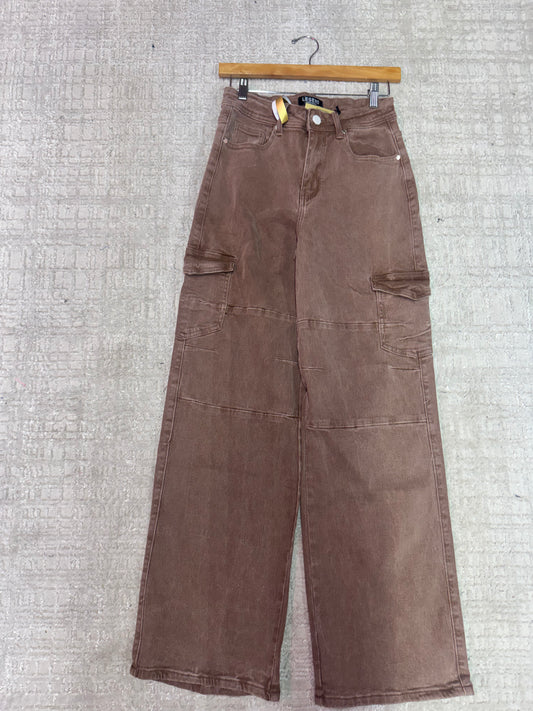Dipped in chocolate cargo jeans