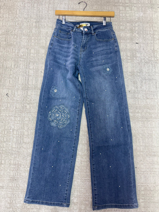 Rose pearl jeans